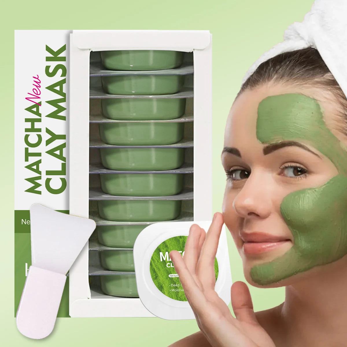 Masque peau Argile, Matcha, Aloe Vera - Atelier Matcha