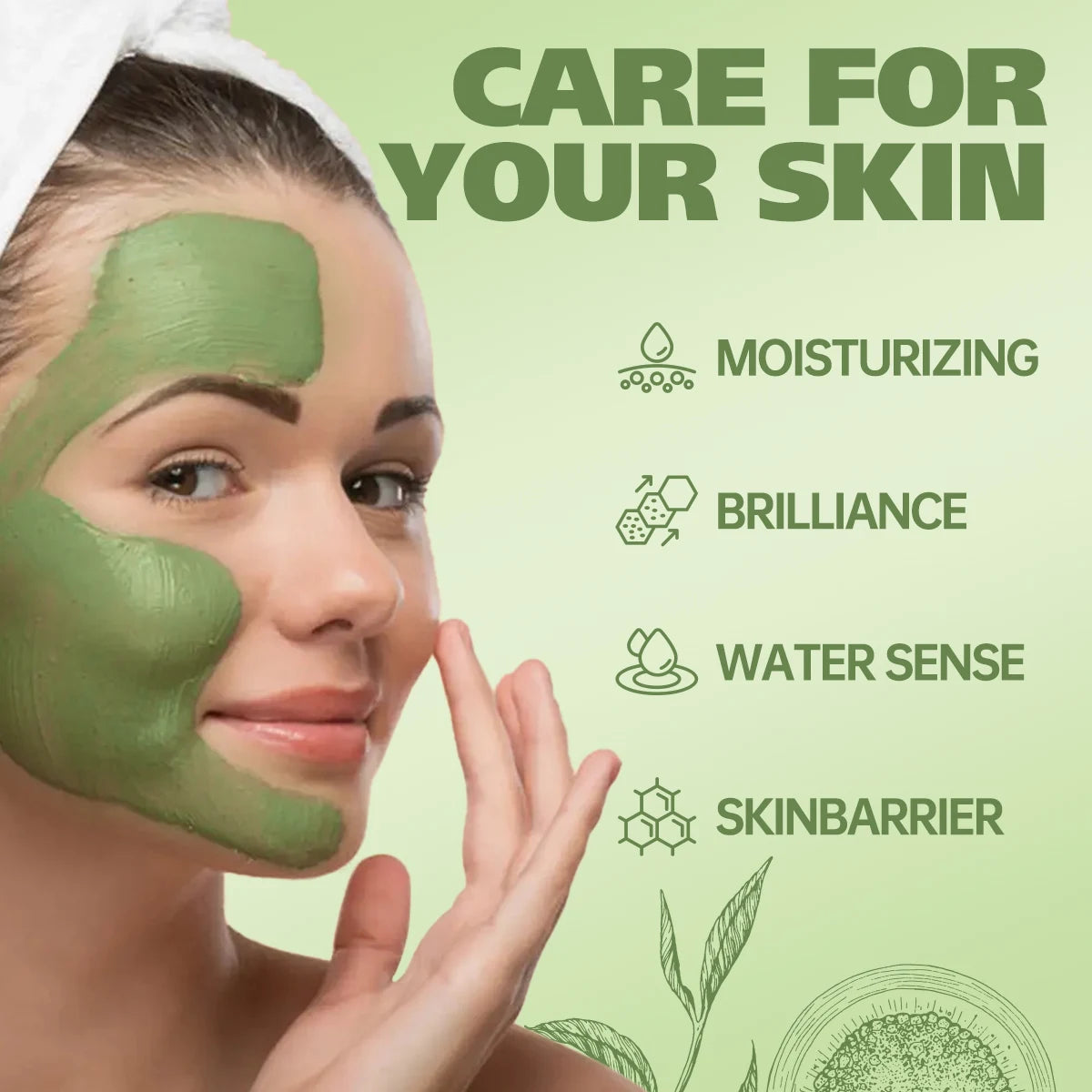 Masque peau Argile, Matcha, Aloe Vera - Atelier Matcha