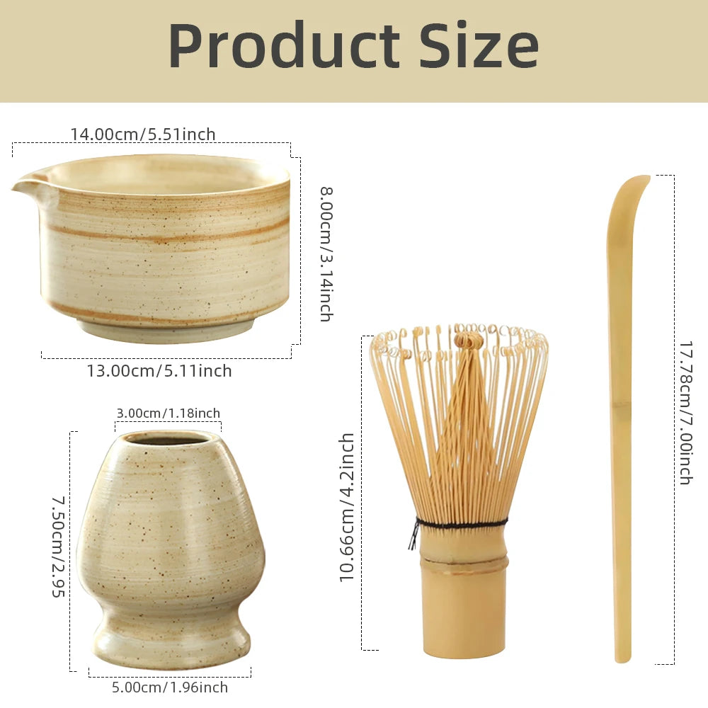 Set 4 pièces en céramique - Atelier Matcha